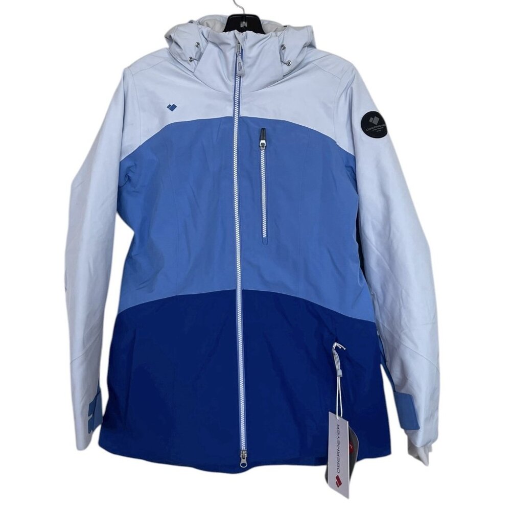 Obermeyer Jacket Coat Womens Size 4 Blue Ski Snowboard Snow Hooded First Chair
